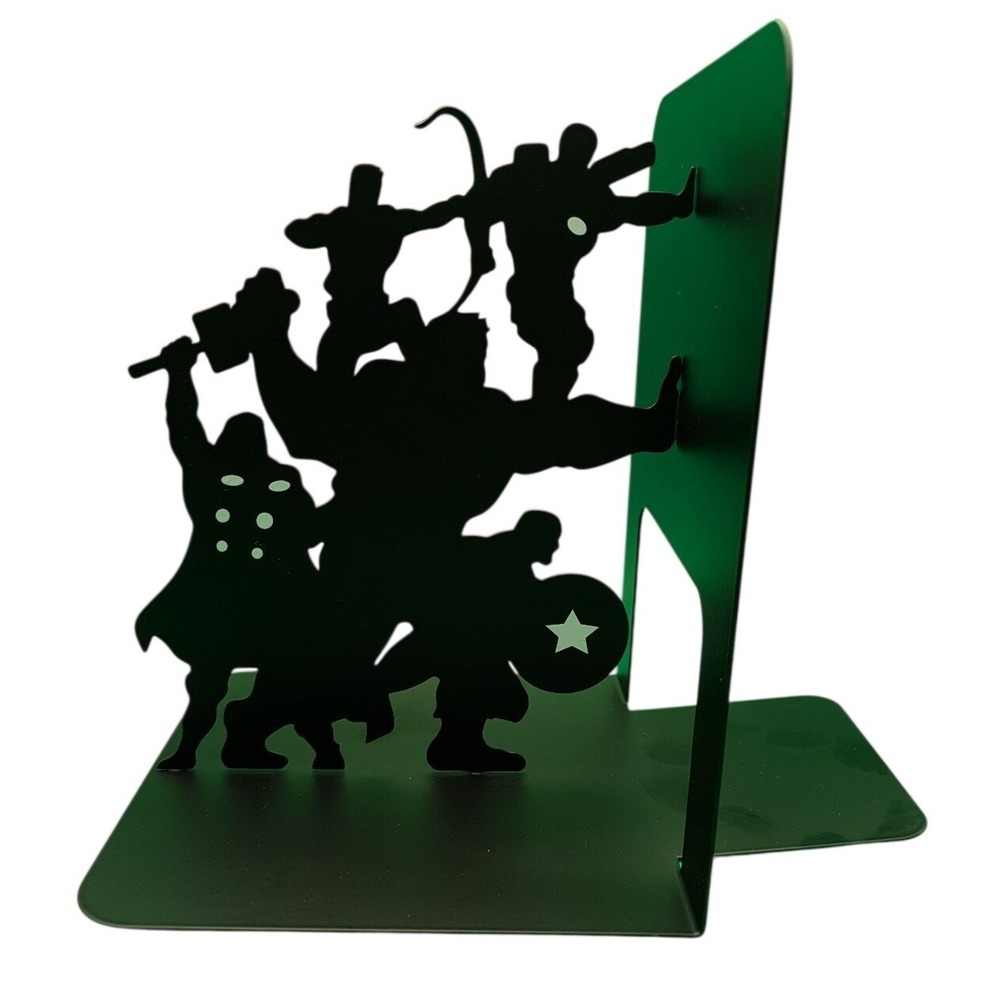 Marvel Avengers SHIELD Metal Silhouette Bookend Loot Crate Exclusive Black